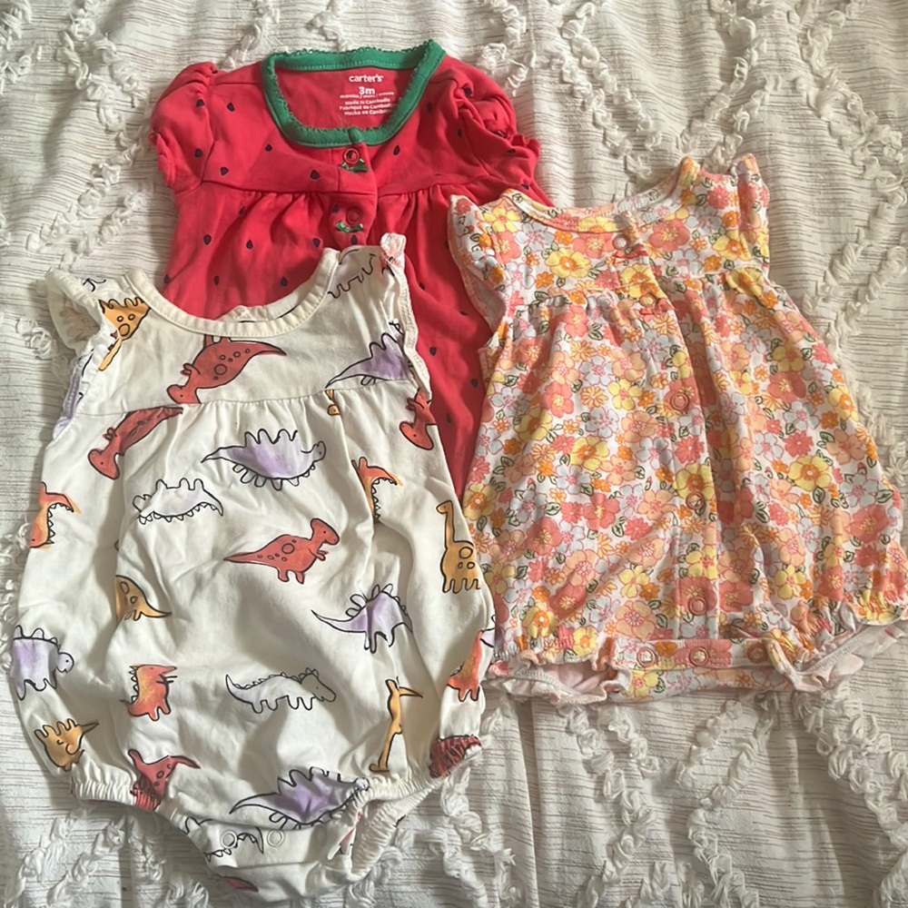 Lot of Baby Girl Rompers